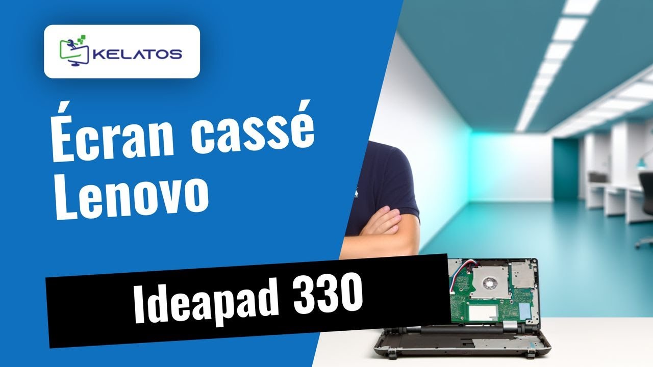 Votre ordinateur portable Lenovo Ideapad 330 a l'écran cassé ? 🔧 Changement de la vitre et du cover
