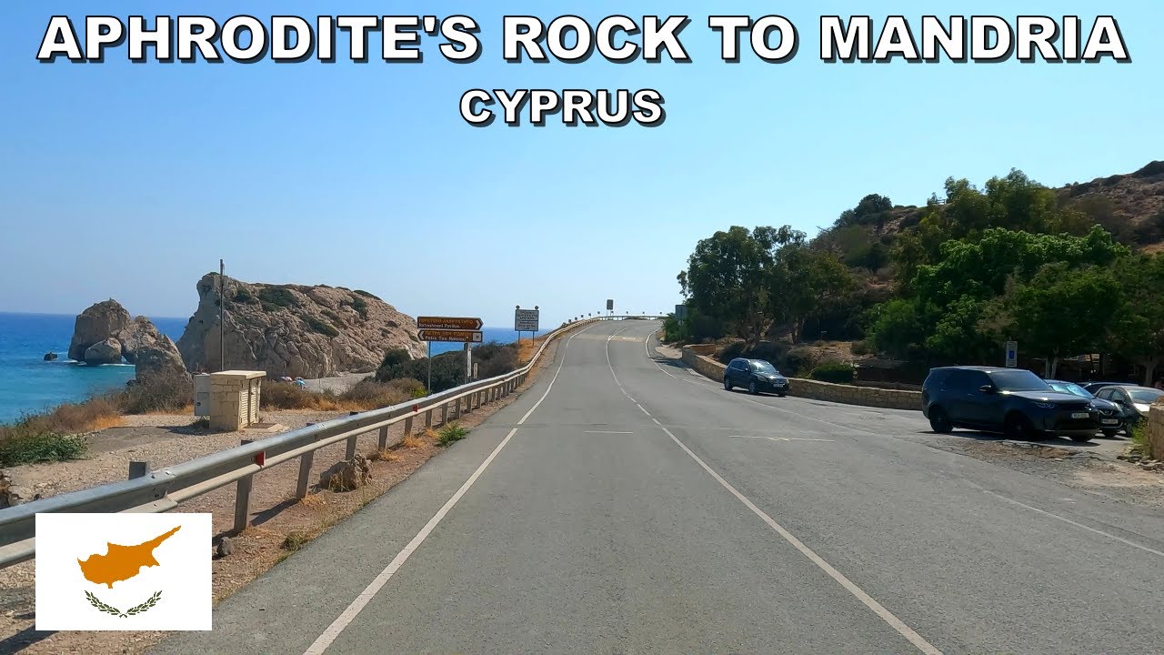 DRIVING from APHRODITE'S ROCK to MANDRIA VILLAGE in CYPRUS * 4K  (60fps)