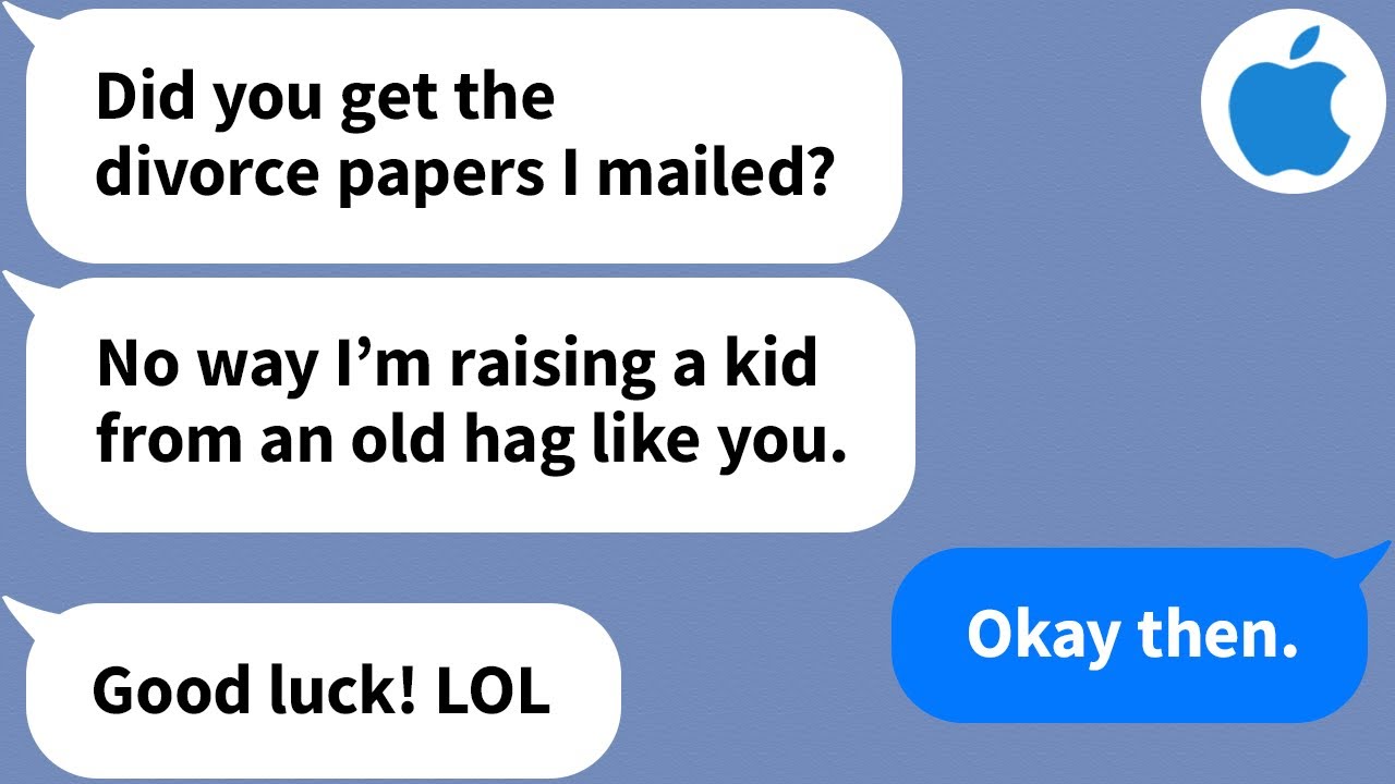 【Apple】Husband mailed me divorce papers saying “Too old to love your kid”... So I signed.