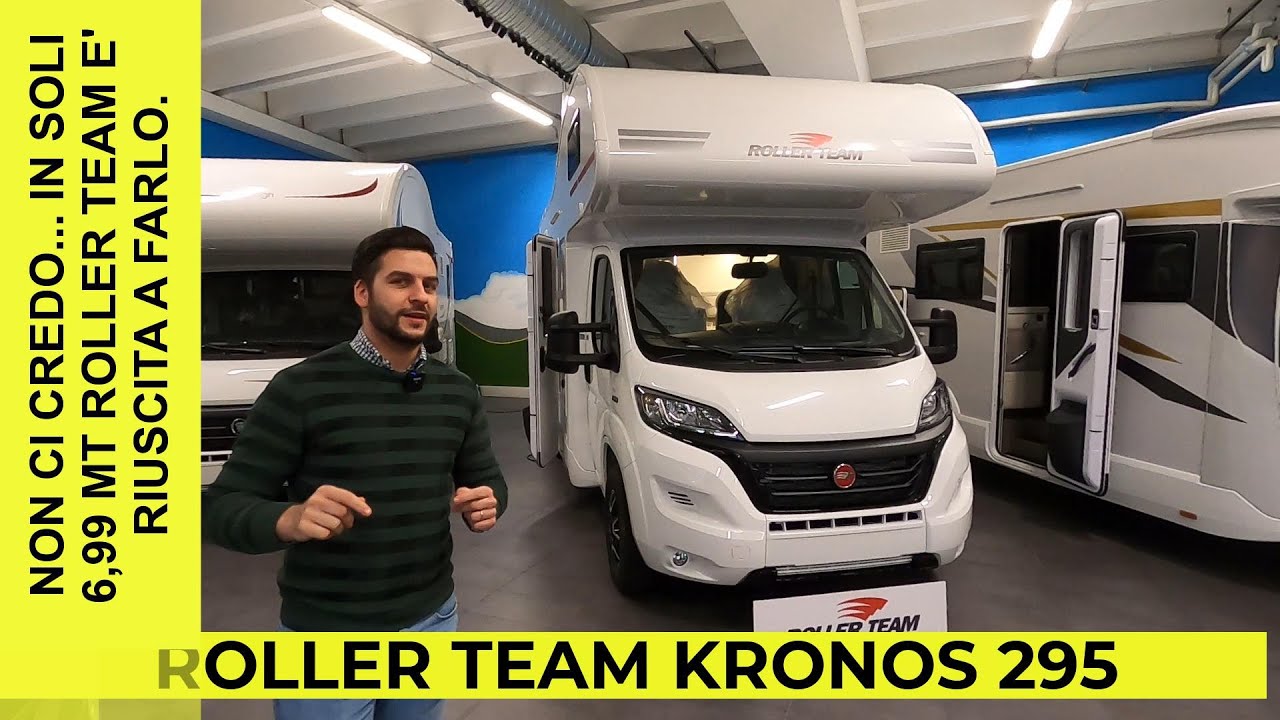 Camper Roller Team KRONOS 295 il 6,99 mt maxi garage. Happy Family  low cost high quality smart buy