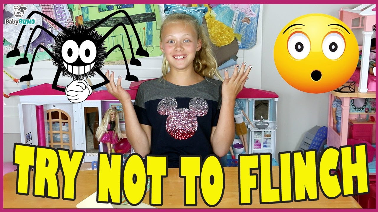 TRY NOT TO FLINCH CHALLENGE!! KIDS REACT TO SCARY THINGS!
