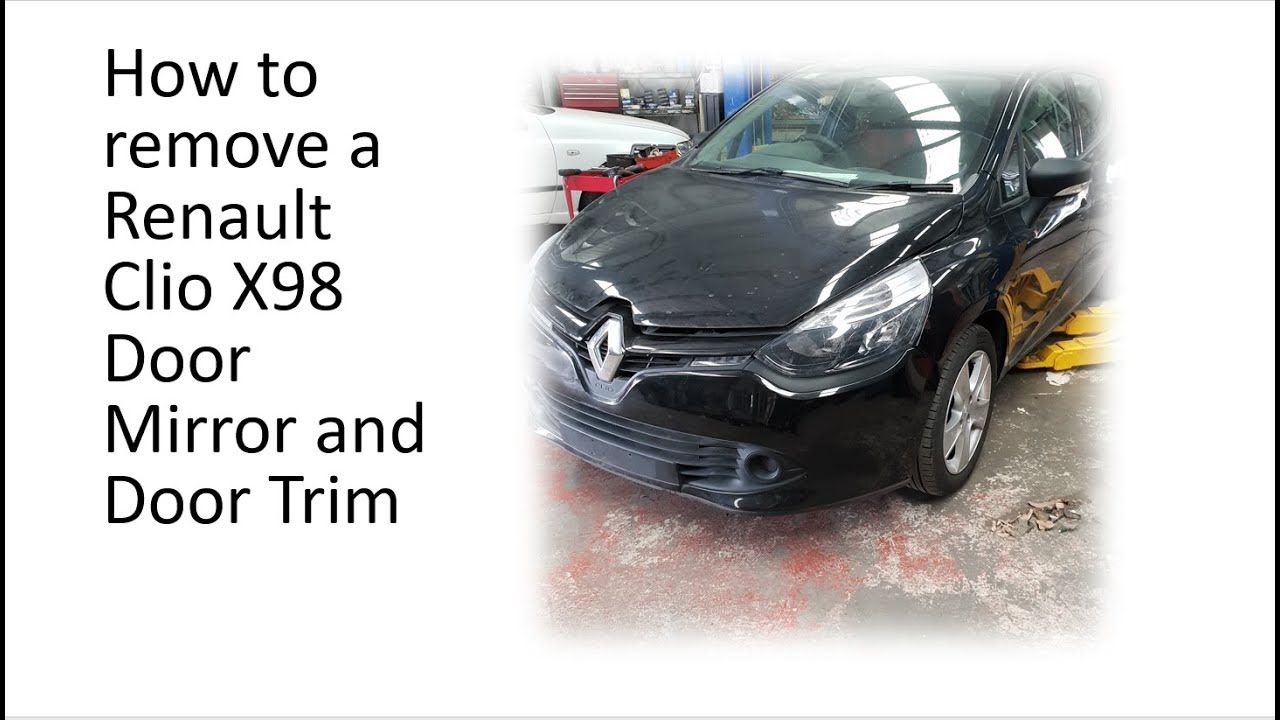 Как снять зеркало заднего вида и обшивку двери Renault Clio X98 2013-2016