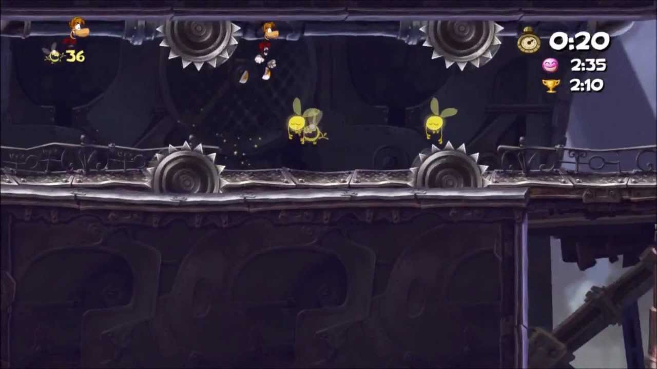 Rayman Origins (1080i HD) Walkthrough Part 91 - Mecha No Mistake! - Time Trial (1:45)