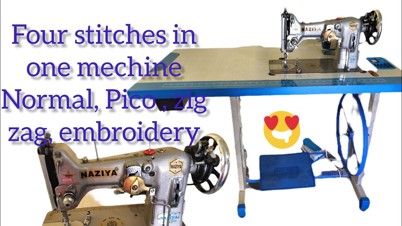 Naziya 😱 4 stitches sewing machine 🪡(normal,pico,zig zag, embroidery) @legendcollections2025