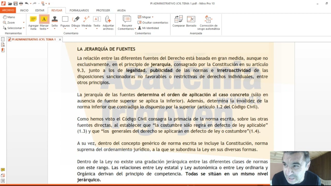 Repaso Tema Las Fuentes del Derecho Oposiciones Administrativo Junta de Castilla y León PI