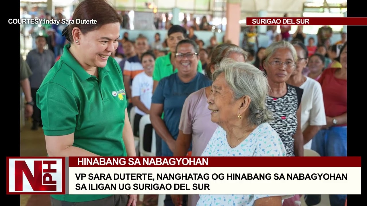 VP SARA DUTERTE, NANGHATAG OG HINABANG SA NABAGYOHAN SA ILIGAN UG SURIGAO DEL SUR