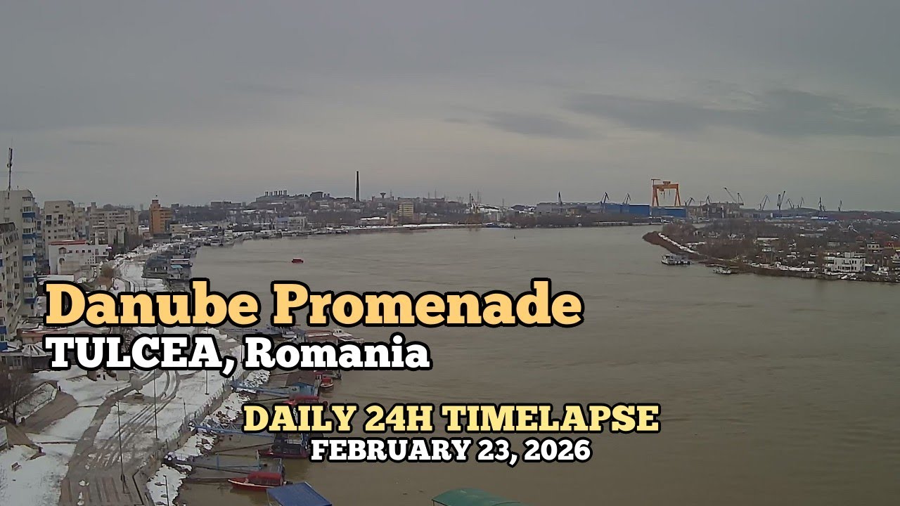 Danube Promenade - Daily Timelapse: February 23, 2026 [Tulcea, Romania]