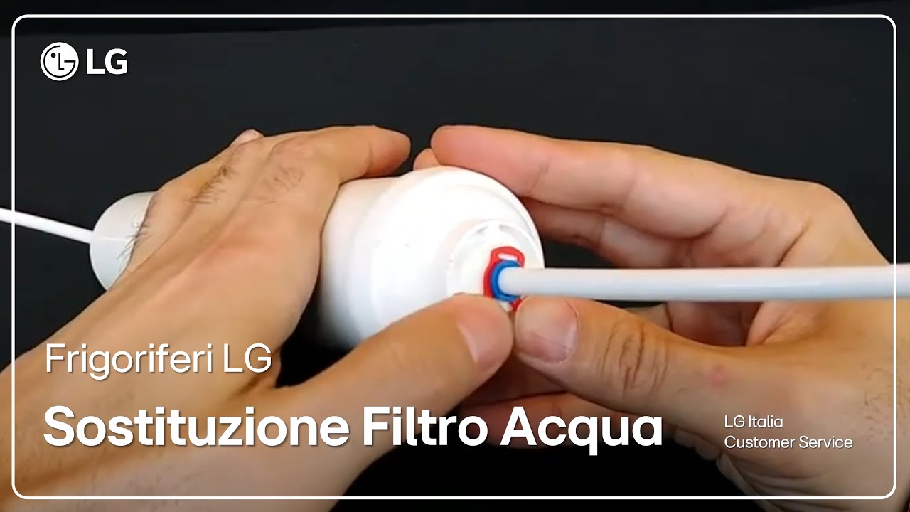 холодильники LG | Как заменить внешний фильтр для воды холодильника (тип разъема)