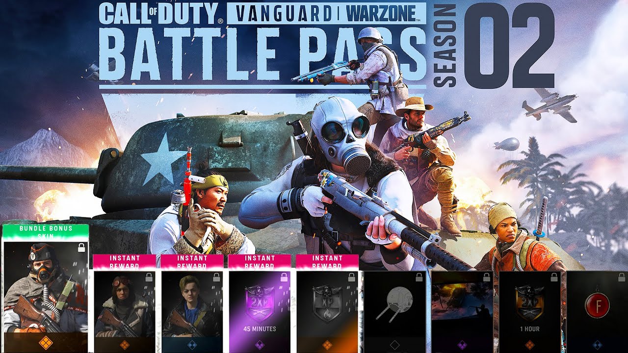 CALL OF DUTY WARZONE & VANGUARD SEASON TWO BATTLE PASS!