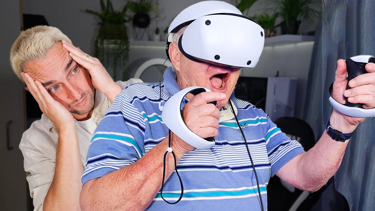 Dad Tries PlayStation VR2 for the First Time - Epic Reaction!