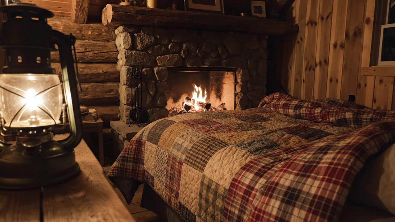 Sweet Winter Night Coffee Shop ❄️ Cozy Jazz Music & Crackling Fireplace for Study & Work