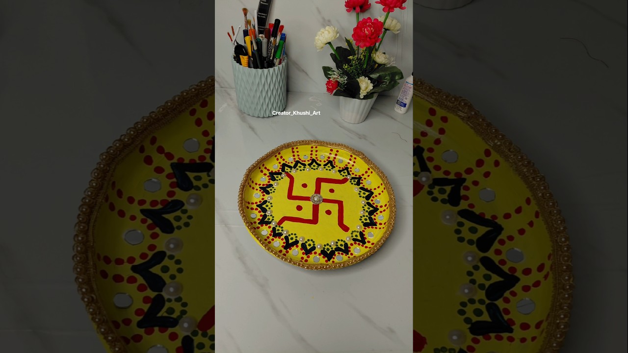 Pooja Thali Decoration At Home 🤩 || HOW\NTO DECORATE PUJA THALI 