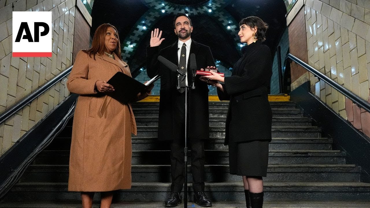 Zohran Mamdani sworn in as New York City mayor at historic subway station