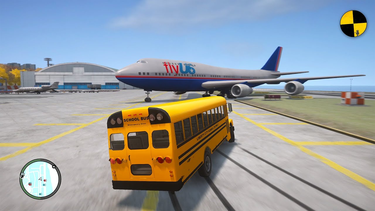 GTA 4 Crazy School Bus Crashes Ep.84