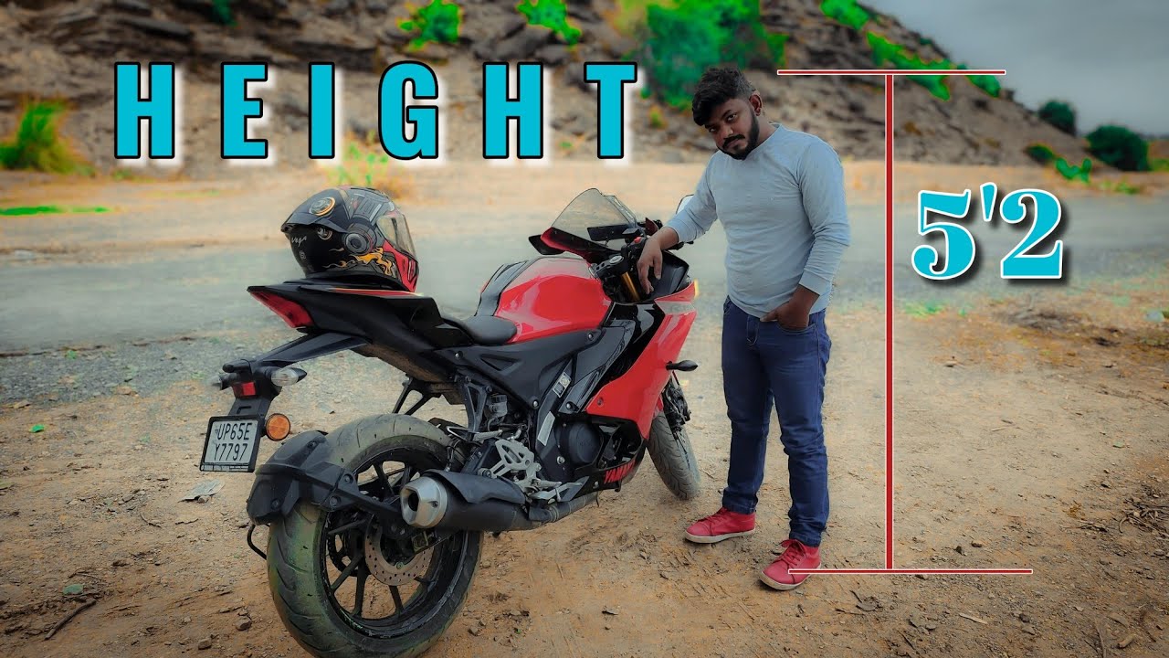 Yamaha R15 v4 seat hight check|Hight 5'2 inch wale chala sakte hai