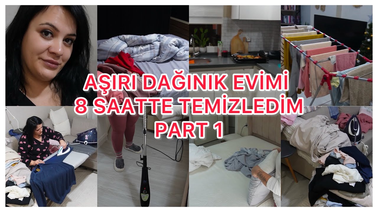 VLOGMAS#6‼️Aşırı dağınık ev temizliği part 1 ‼️| Yeni yatak örtüsü | Birikmiş ütüler |Temizlik vlog