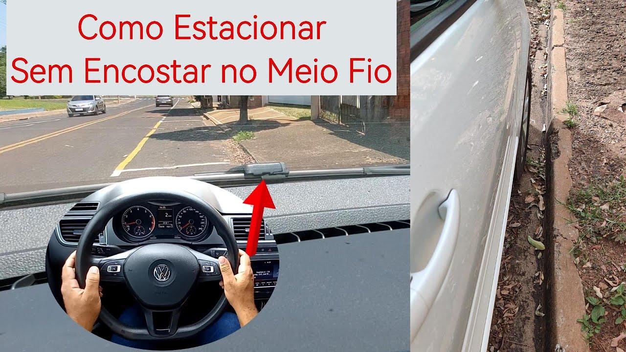 Como Estacionar Sem Encostar no Meio Fio #autoescolaonline #autoescola #dirigir #provadetran #cnh