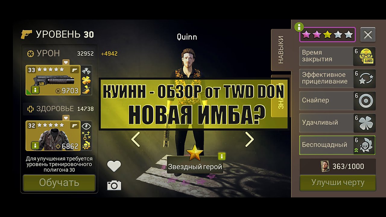 Quinn - Куинн. Подробный обзор от TWD DON. О классе стрелков на 18.11.2023