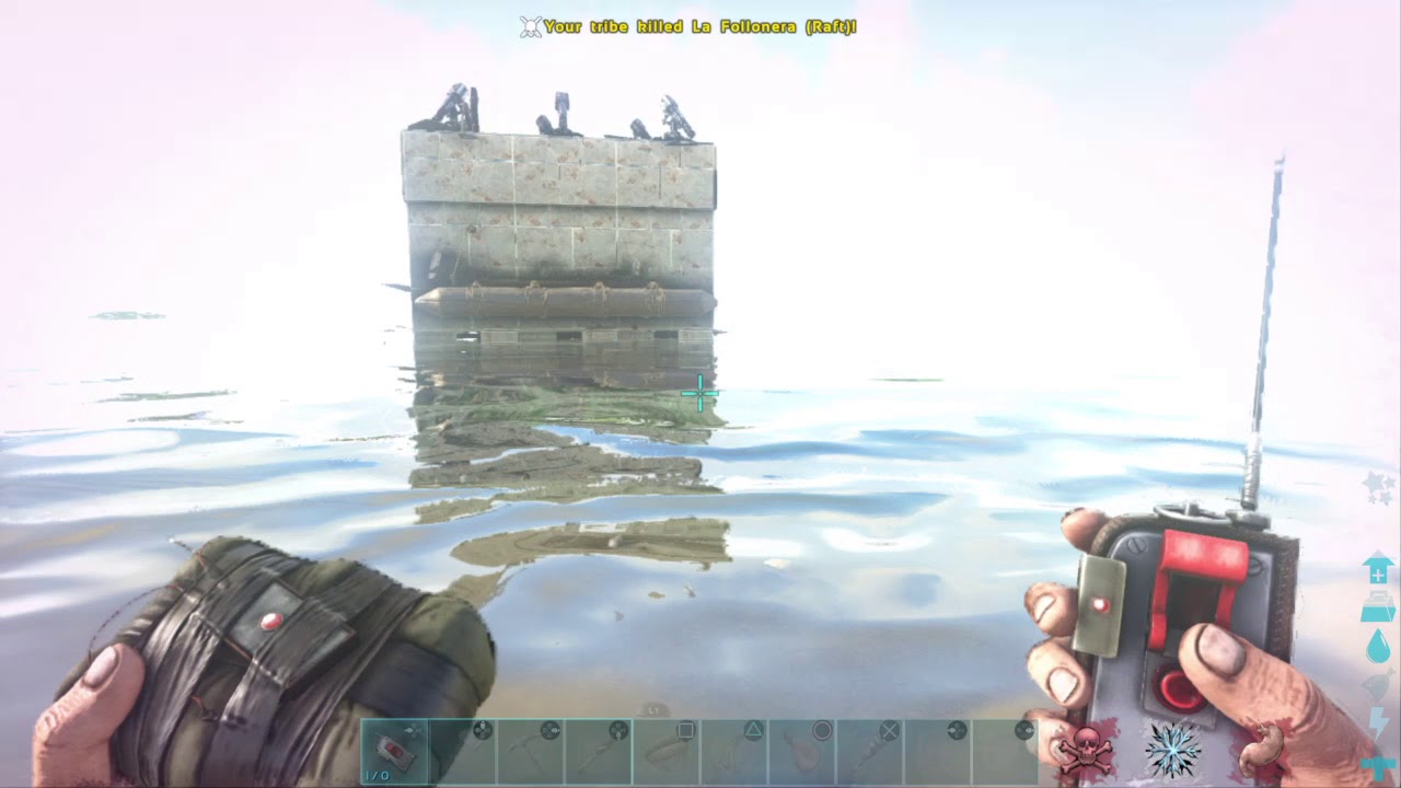 ARK: Survival Evolved-How to un-stuck a raft