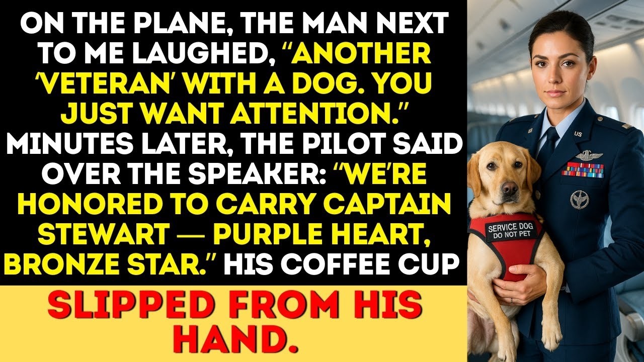 A Stranger Laughed at My PTSD Dog — Until the Pilot Announced Who I Was.