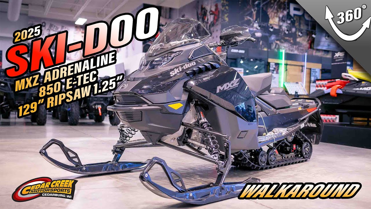 Walkaround | 2025 Ski-Doo MXZ&reg; Adrenaline&reg; 850 E-TEC 129 RipSaw 1.25 Black