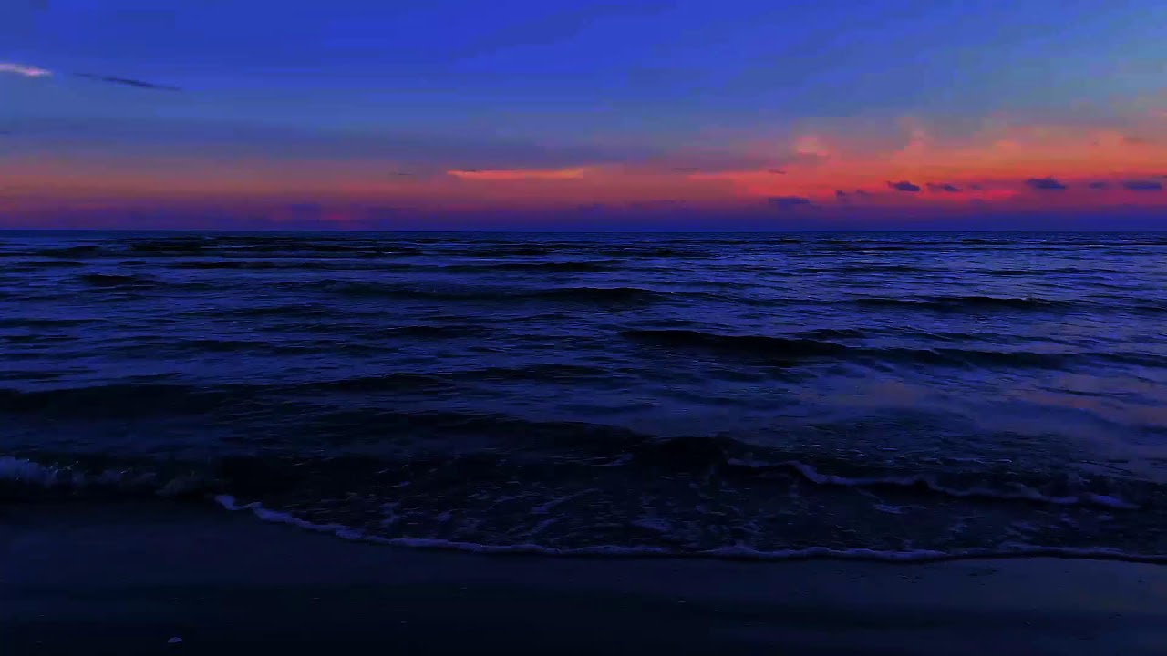 Night Ocean Sleep Background Sound | Relaxing Ocean Waves
