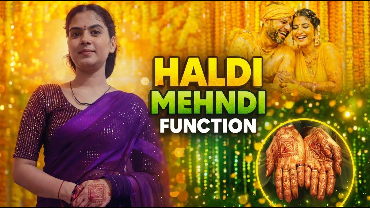 Haldi mehndi function.