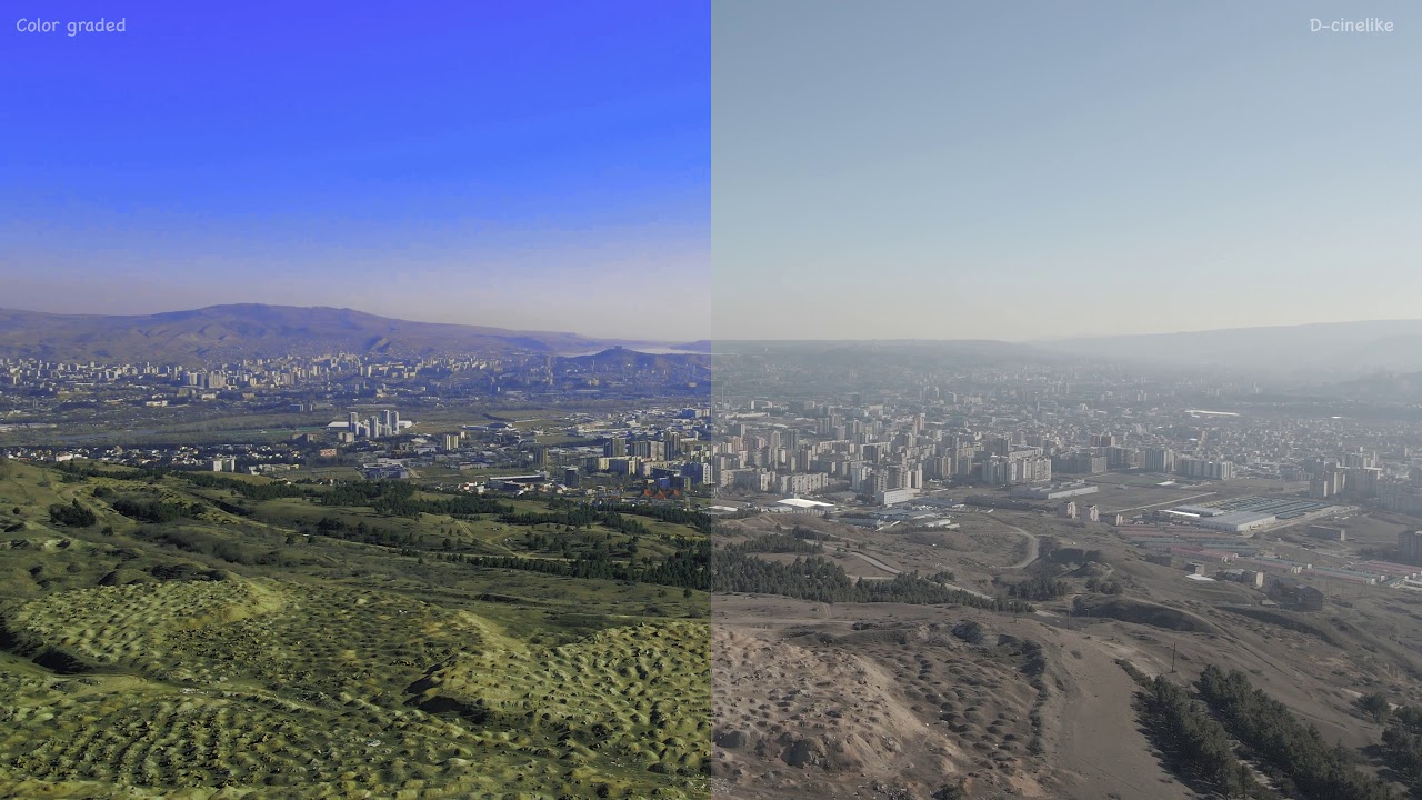 Tbilisi/Mukhatgverdi - Mavic Air 2 -  colorized  and d-cinelike comparison