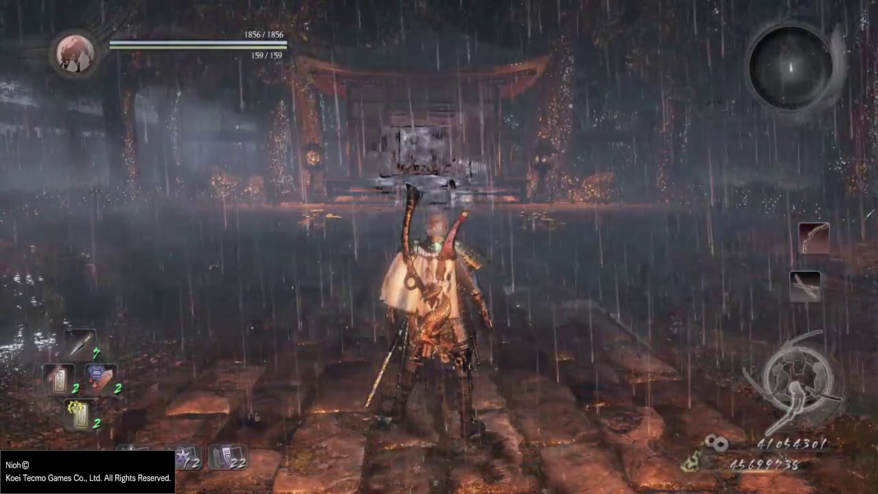 Nioh: Lvl 50 unoptimized Dual Sword build vs. Lvl 155 mission 