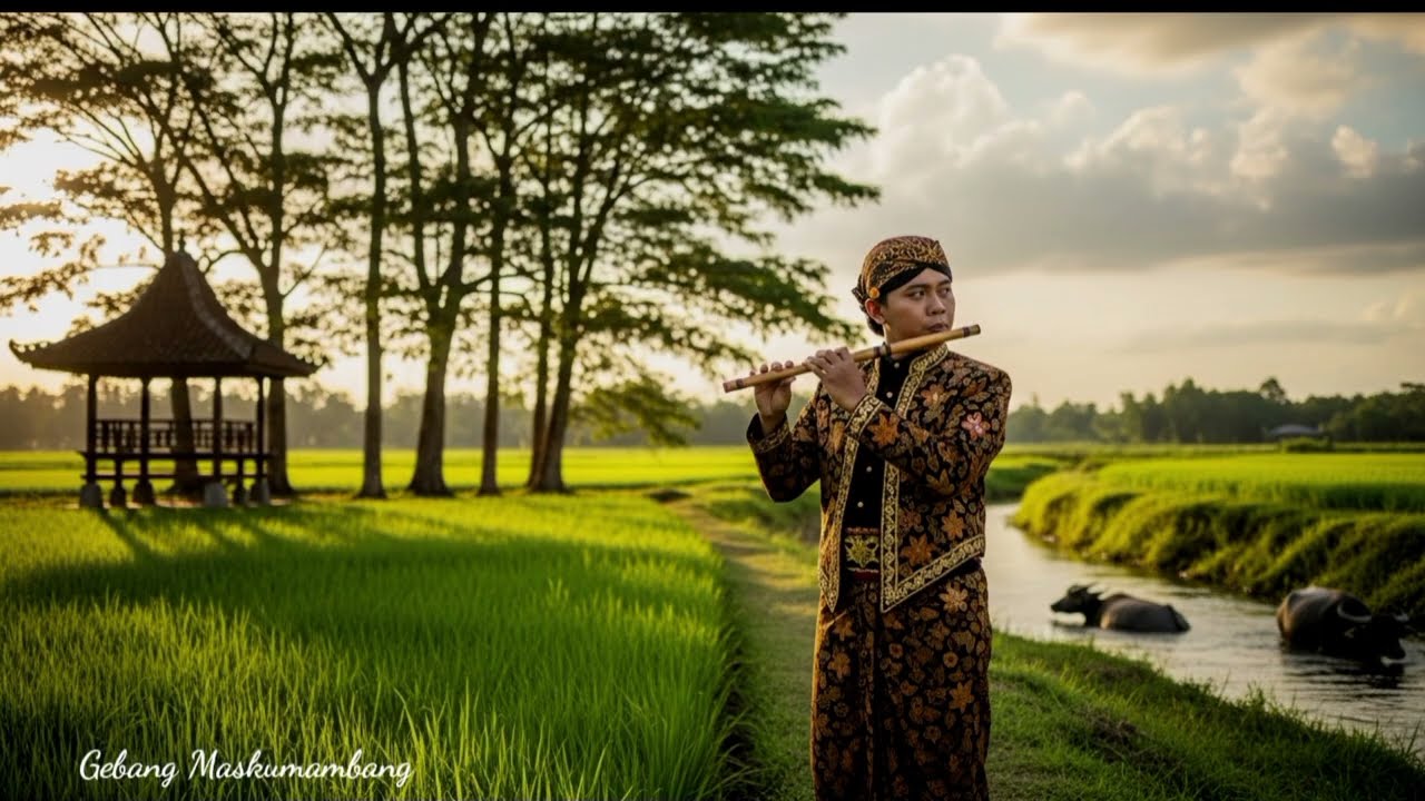 ASMR Suara Seruling & Gemericik Air 🎶 Musik Relaksasi Pengantar Tidur
