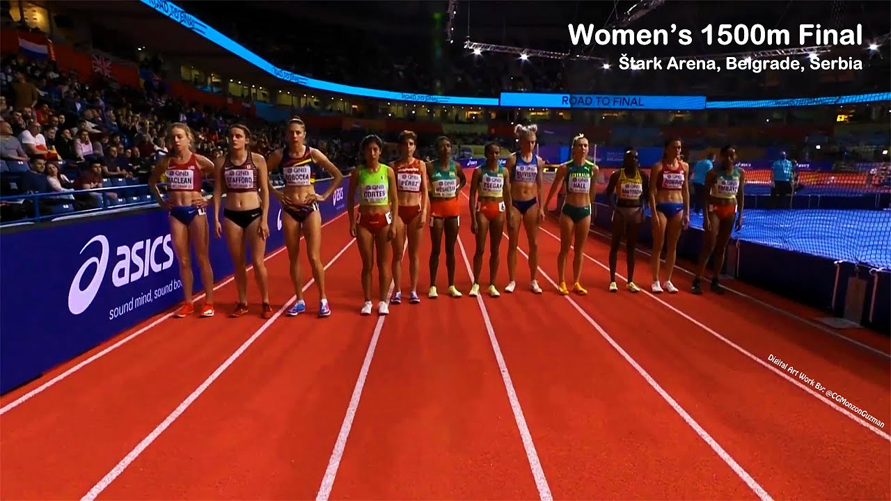 Women's 1500m Final.  Štark Arena, Belgrade, Serbia.  PM Session.  Day 2 of 3.  March 19, 2022.