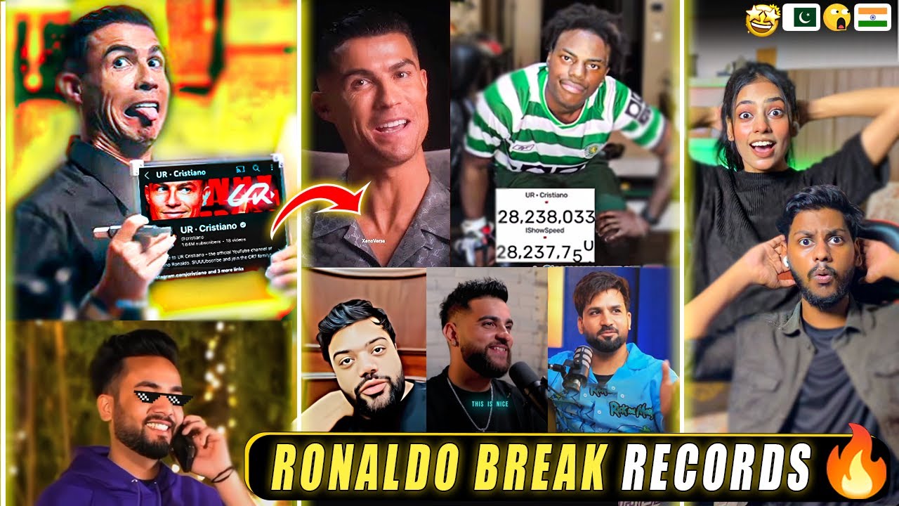 Trending Attitude reels Reaction 🔥 |  Ronaldo Break YT Rrcords😈🔥