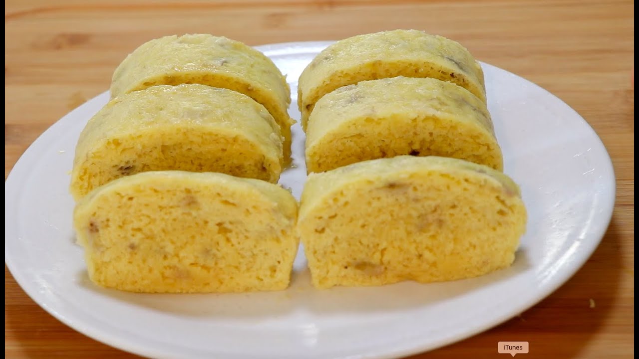 懶人版水果蒸蛋糕，（無添加泡打粉）只需要材料混合上鍋蒸即可（夜间常温发酵只能在冬天进行！夏天放冰箱冷藏发酵一夜是一样的）
