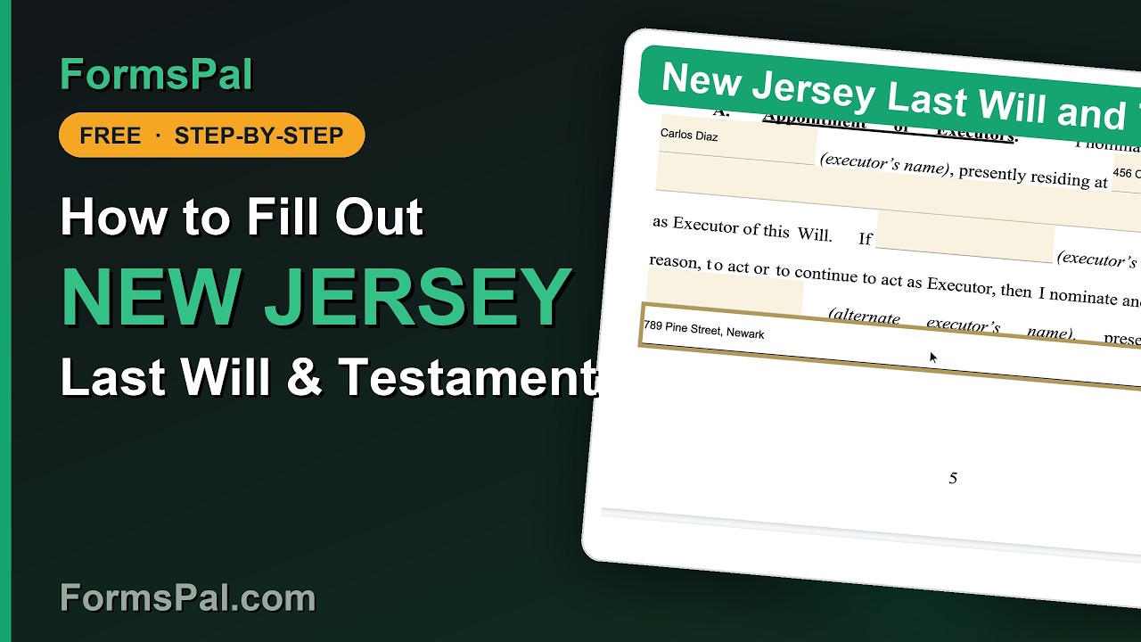 How to Fill Out a New Jersey Last Will and Testament (Step by Step, Free Template)