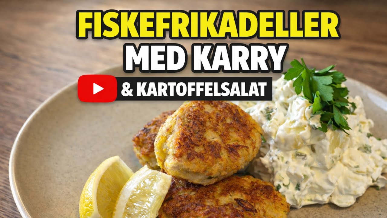 Sprøde fiskefrikadeller med karry & hjemmelavet kartoffelsalat | Hvide Sande Røgeri