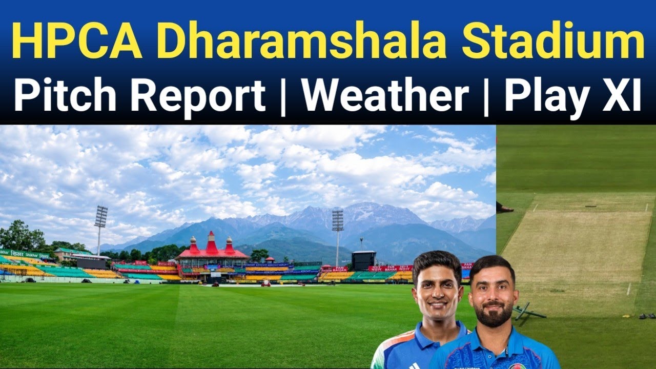 HPCA Dharamshala Cricket Stadium Pitch Report Today | Ind vs Afg | Heavy Snowfall & Weather Update