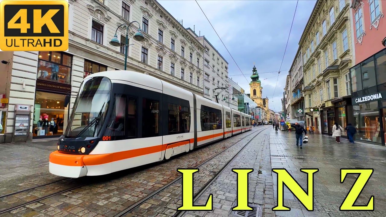 Linz Austria 🇦🇹 Walking Tour || Raining Day in Linz Austria 4K UHD 