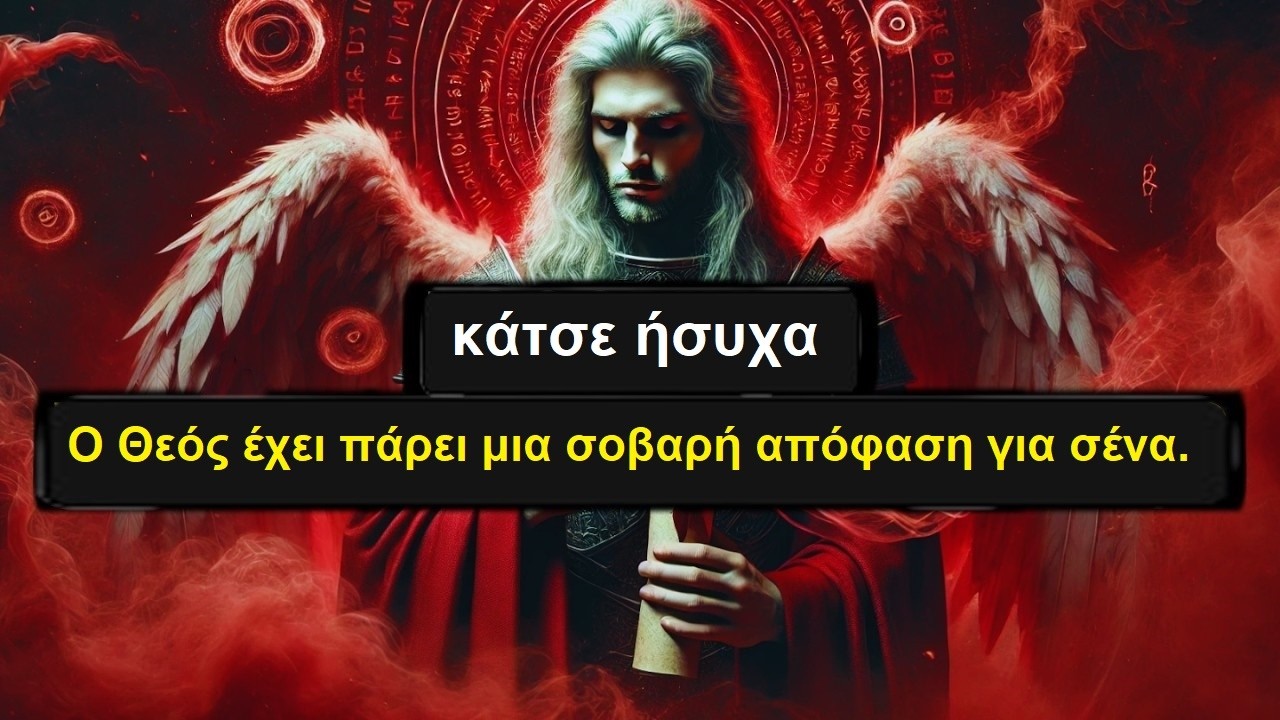 Ο Θεός έχει πάρει μια σοβαρή απόφαση για σένα.