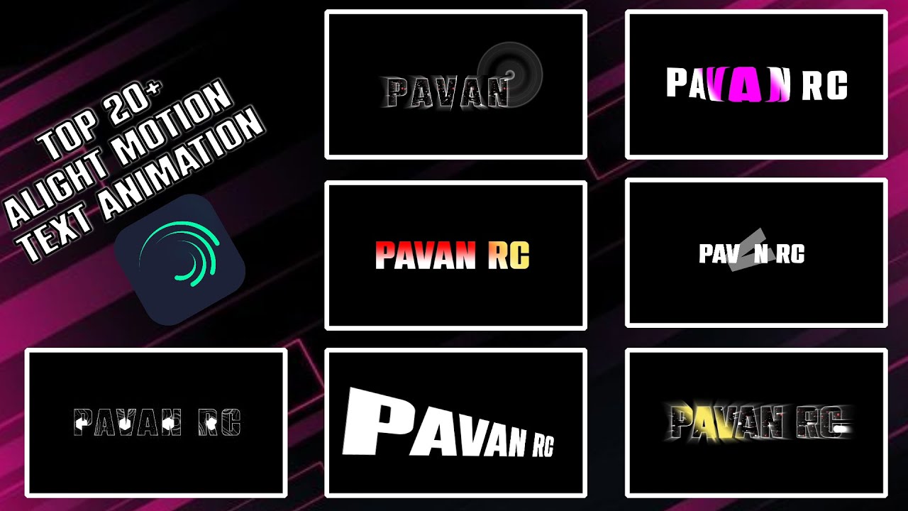 Top 20 text animation alight motion preset alight motion
