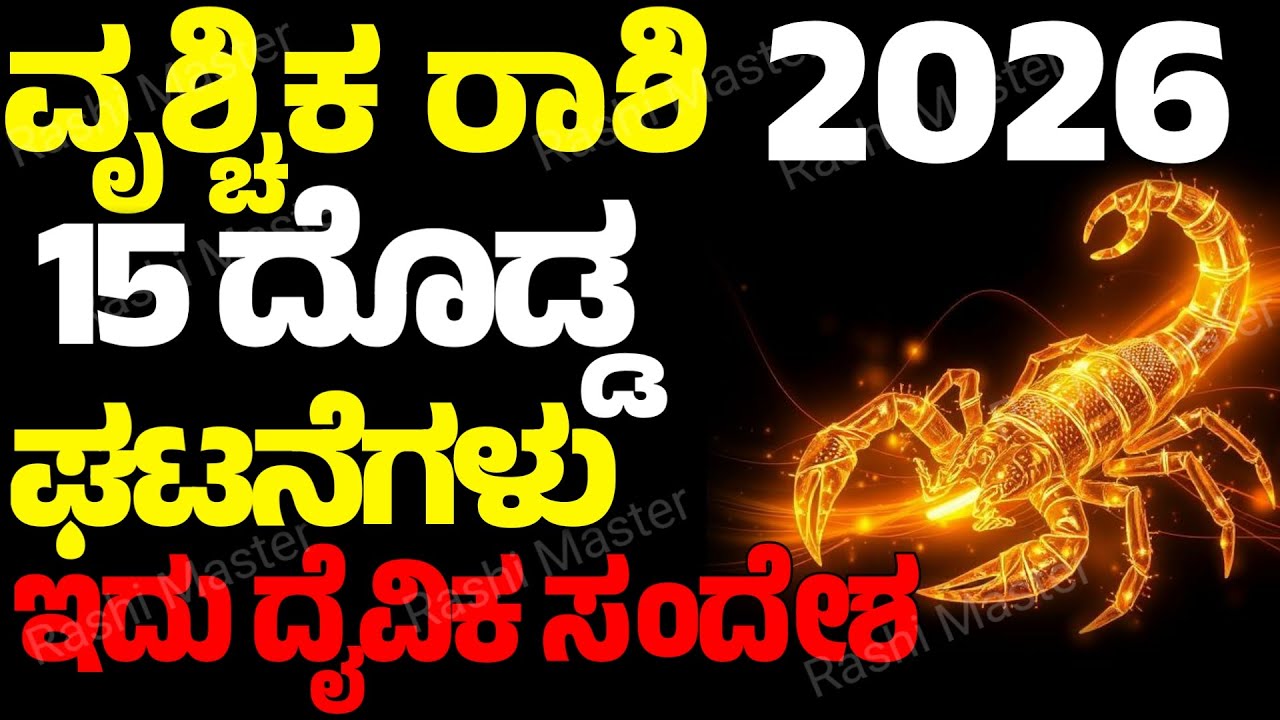ವೃಶ್ಚಿಕ ರಾಶಿ 2026 ಈ 15 ಘಟನೆಗಳು ನಡೆದೇ ನಡೆಯುತ್ತೆ | Vruschika Rashi 2026 | Rashi Master