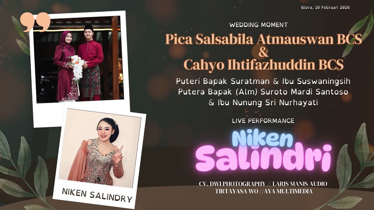 LIVE NIKEN SALINDRI Feat ARSEKA MUSIC SRAGEN // WEDDING PICA & CAHYO