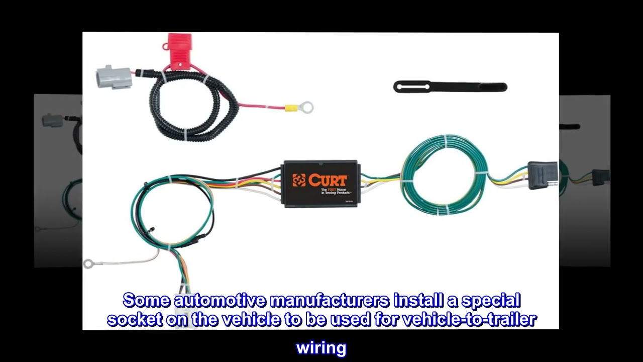 CURT 56296 Vehicle-Side Custom 4-Pin Trailer Wiring Harness, Fits Select Mitsubishi Outlander