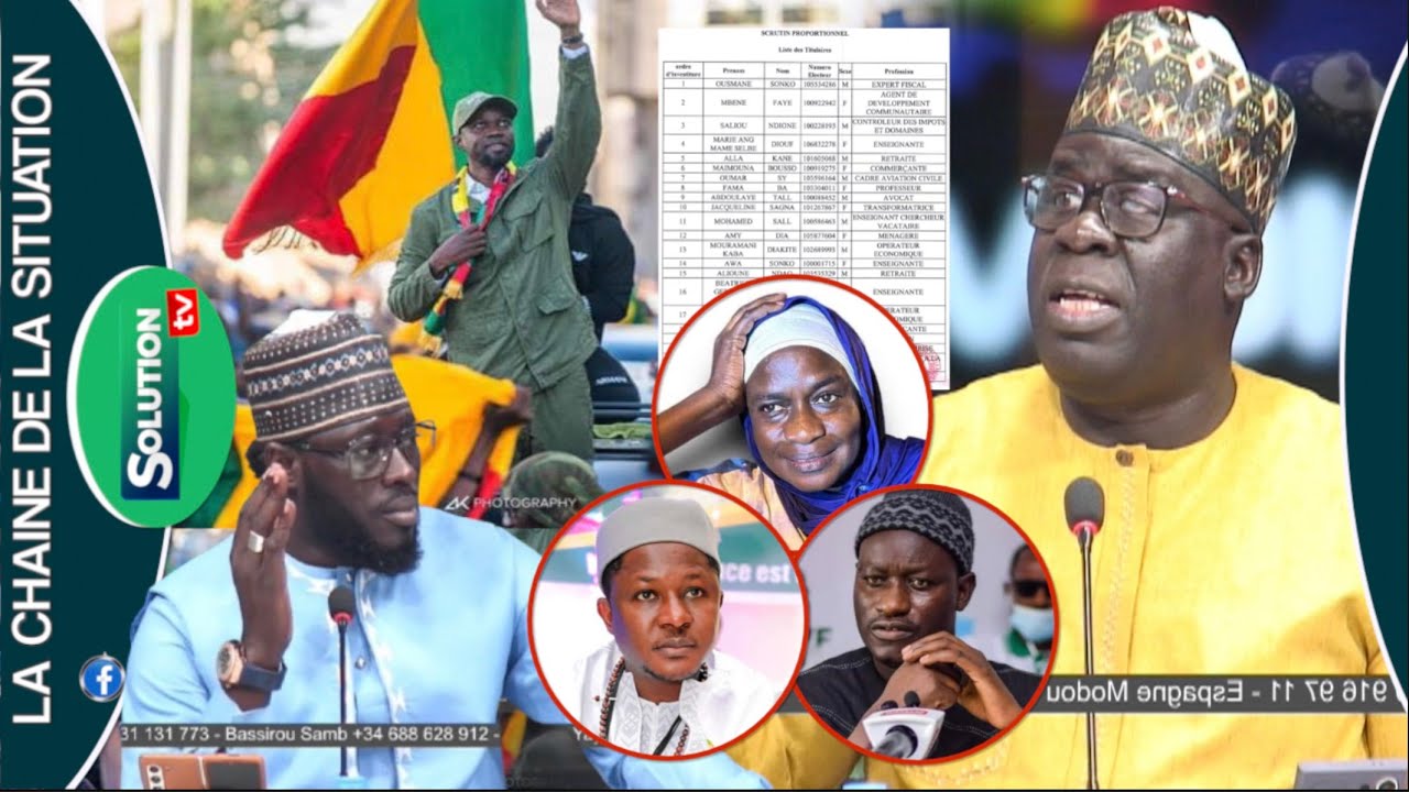 SONKO DIRIGE LA LISTE DE PASTEF...MACKY SALL AMADOU BA BARTH...SA NDIOGOU TIRE SUR L'OPPOSITION...