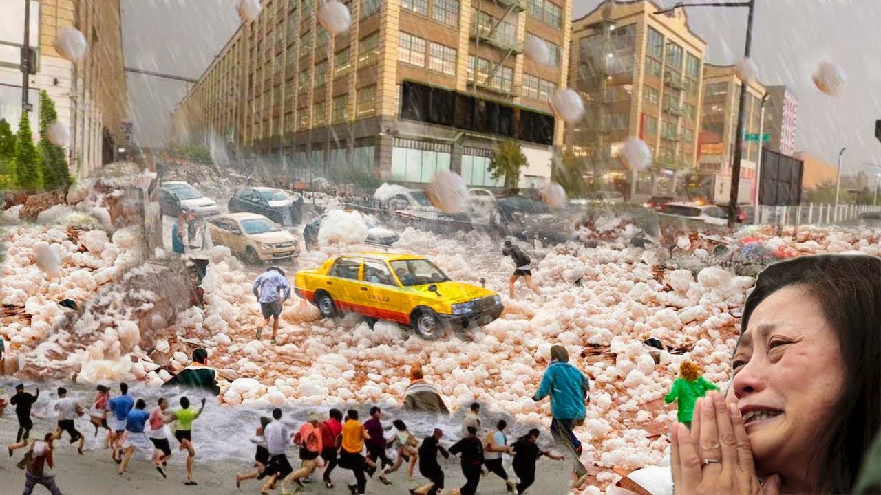 TOP 10 Biggest Hail Storms Attack Recorded by Camera 2024