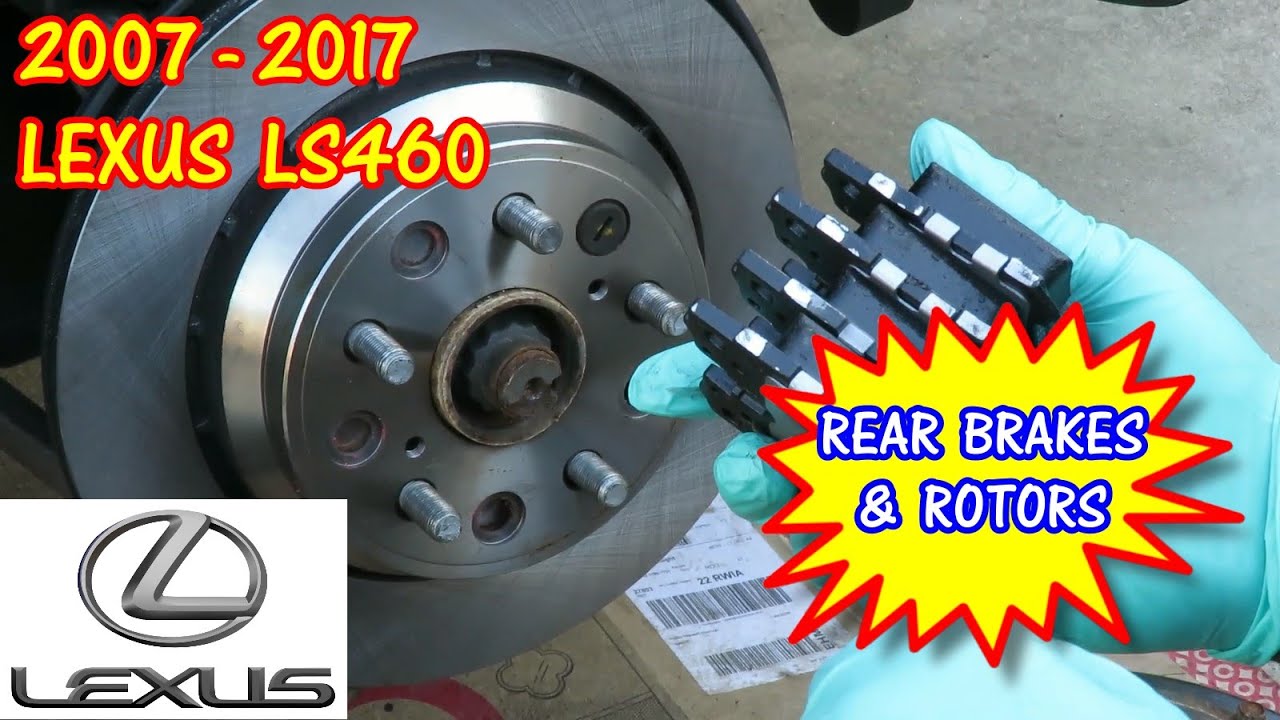 Замена задних тормозных колодок и роторов Lexus LS460 2007-2017