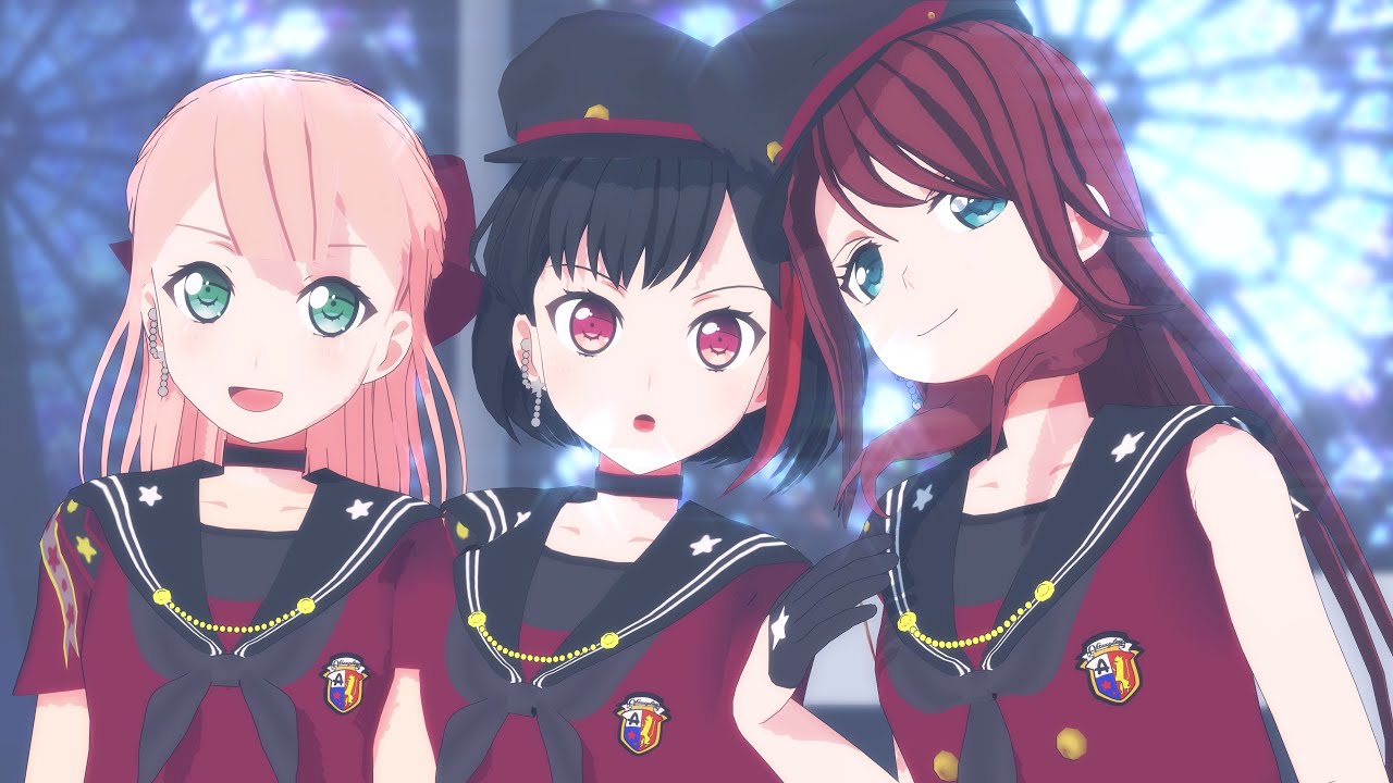 【MMDバンドリ】『WAVE』by 美竹蘭&上原ひまり&宇田川巴(ロキ衣装)【Afterglow/4K】