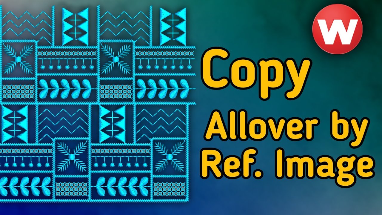 Wilcom Embroidery Digitizing | Allover Design from Reference Image