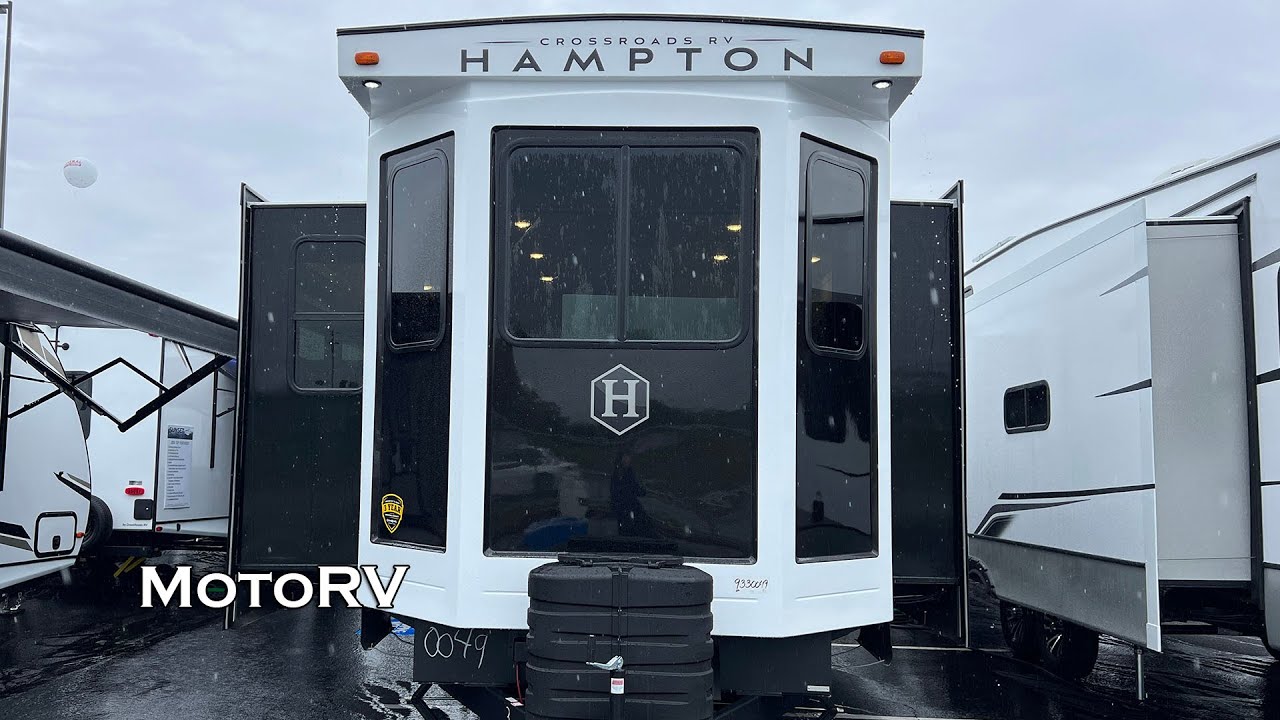 Hampton 372FDB on a Rainy Day 2024 Crossroads Destination Trailer