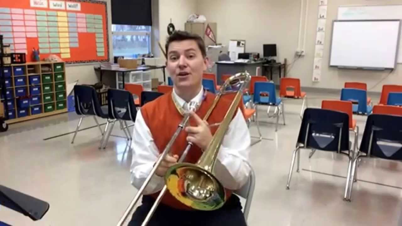 Trombone notes G, A, and high B flat