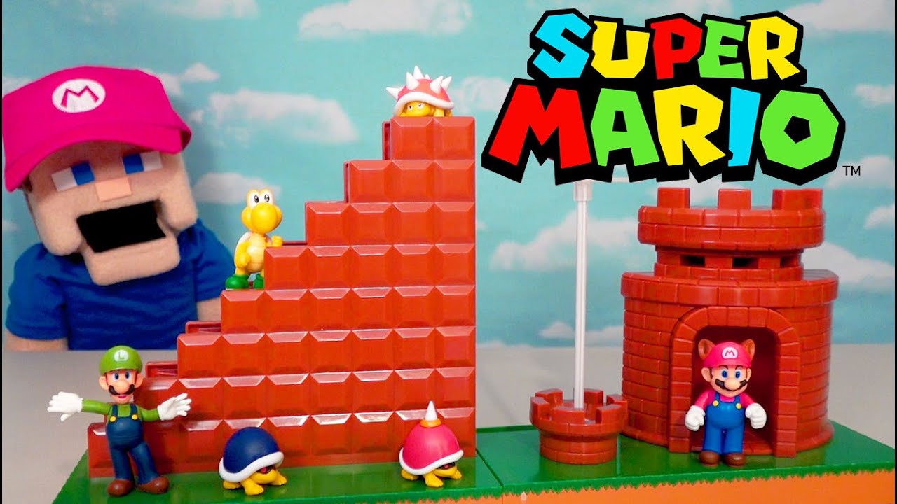 Super Mario Bros END of LEVEL World Diorama Playset! Jakks Nintendo 2024